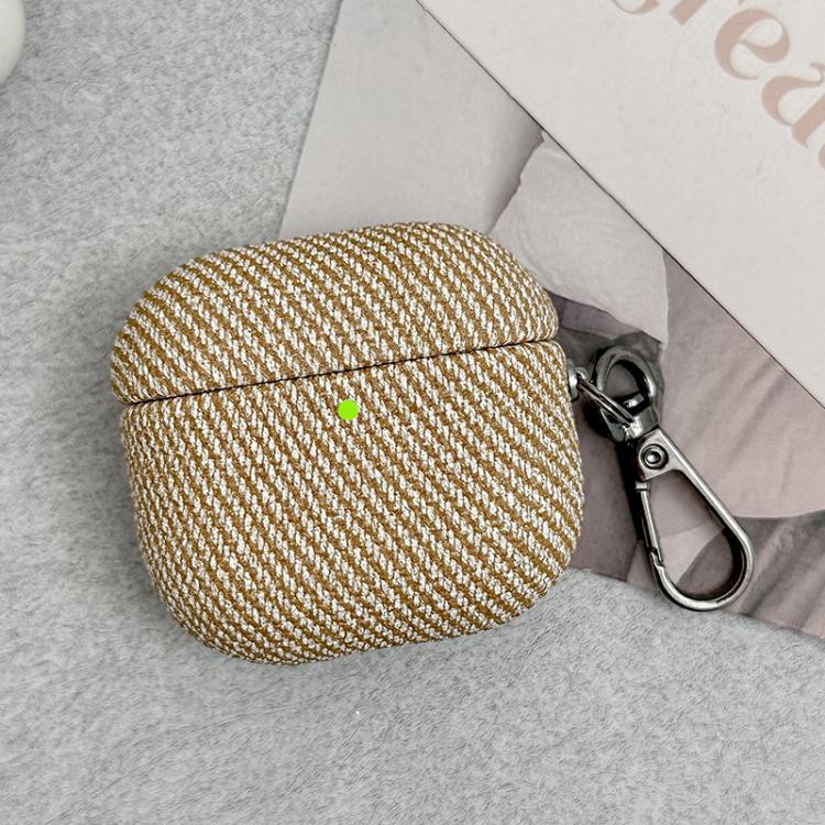 Diagonal Striped Leather Bluetooth Earphone Protective Case, For AirPods 4, For AirPods Pro 2����...