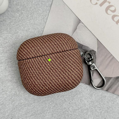 Diagonal Striped Leather Bluetooth Earphone Protective Case, For AirPods 4, For AirPods Pro 2����...