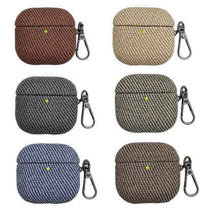 Diagonal Striped Leather Bluetooth Earphone Protective Case, For AirPods 4, For AirPods Pro 2����...