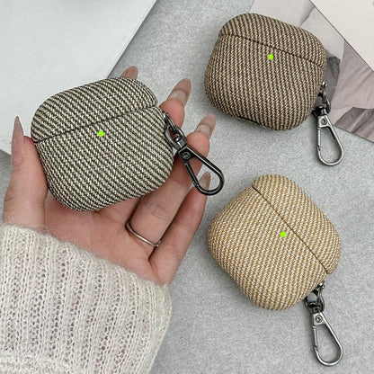 Diagonal Striped Leather Bluetooth Earphone Protective Case, For AirPods 4, For AirPods Pro 2����...