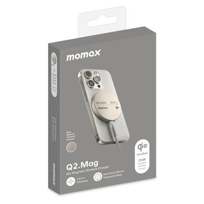 MOMAX UD32L Q2.Mag Portable Qi2 Magnetic Wireless Charger 15W, UD32L