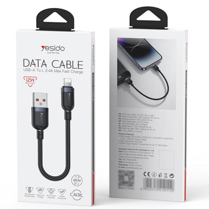 Yesido 12W 2.4A USB to 8 Pin Charging Data Cable