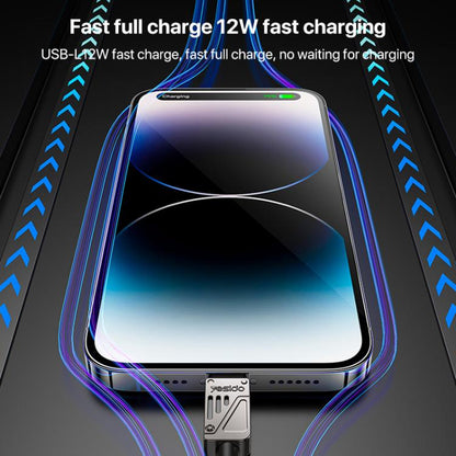 Yesido CA135L 12W 2.4A USB to 8 Pin Zinc Alloy Data Cable