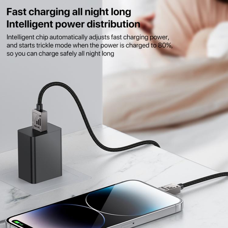 Yesido CA135L 12W 2.4A USB to 8 Pin Zinc Alloy Data Cable