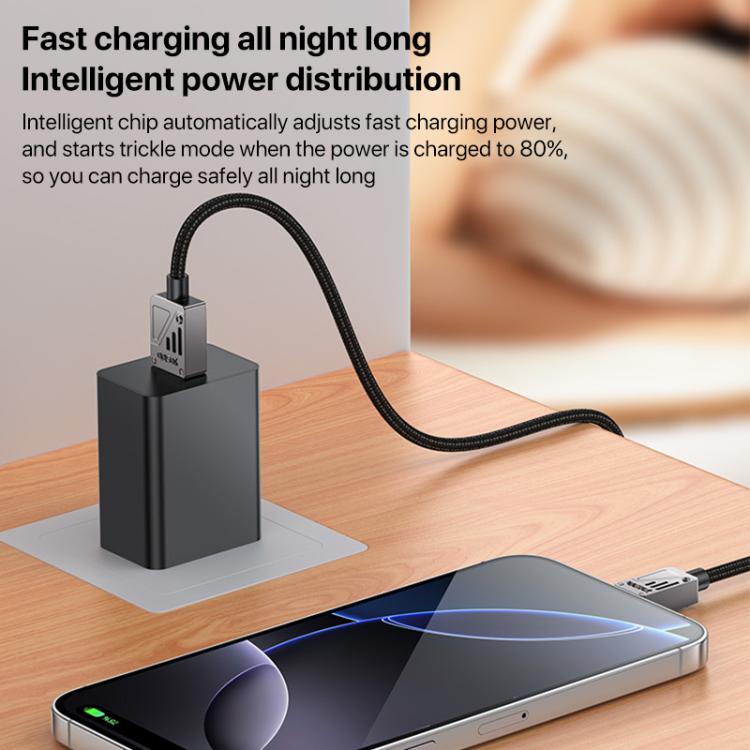 Yesido CA135C 18W 3A USB to USB-C / Type-C Zinc Alloy Data Cable