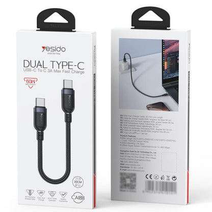 Yesido 60W 3A USB-C / Type-C to Type-C Charging Data Cable