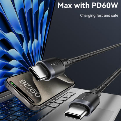 Yesido 60W 3A USB-C / Type-C to Type-C Charging Data Cable