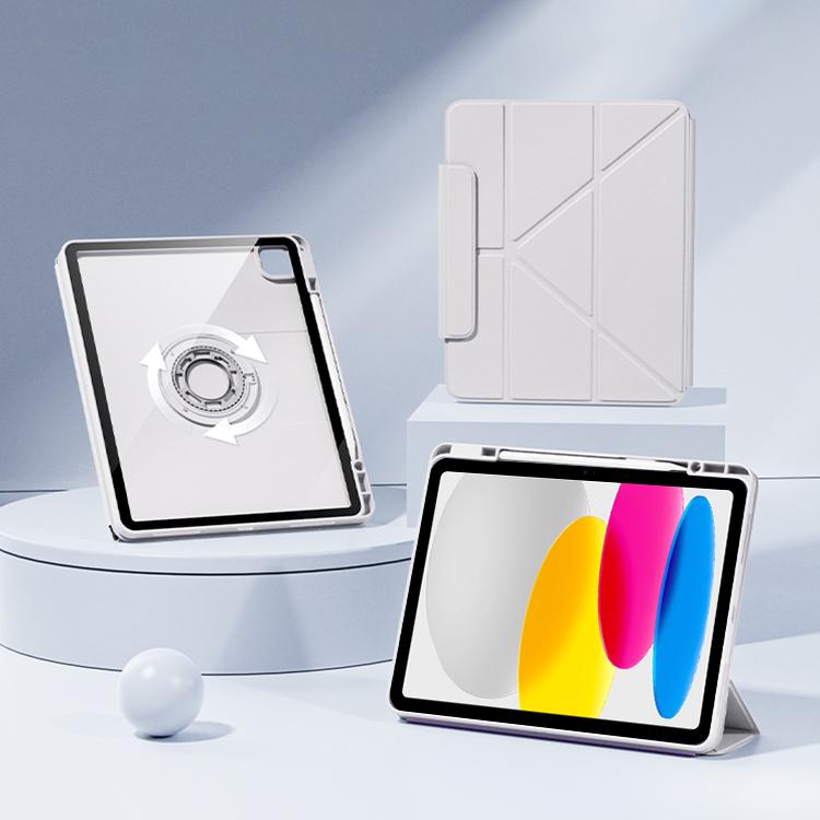 Relieve Stress Rotatable Y-Fold Leather Tablet Case, For iPad 2025 / 2022������������������������...