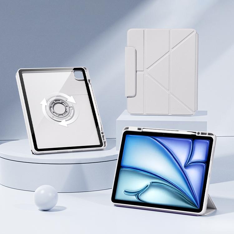 Relieve Stress Rotatable Y-Fold Leather Tablet Case, For iPad 2025 / 2022������������������������...