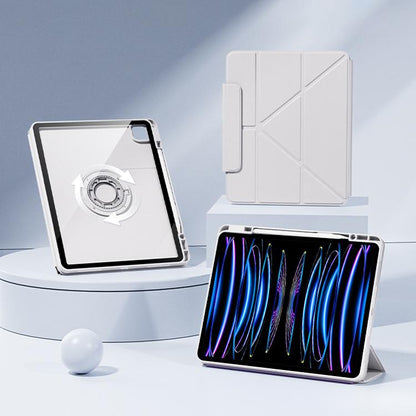 Relieve Stress Rotatable Y-Fold Leather Tablet Case, For iPad 2025 / 2022������������������������...
