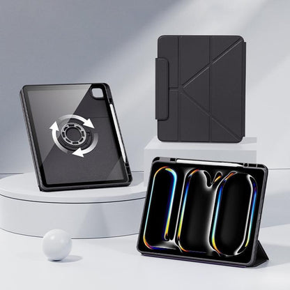 Relieve Stress Rotatable Y-Fold Leather Tablet Case