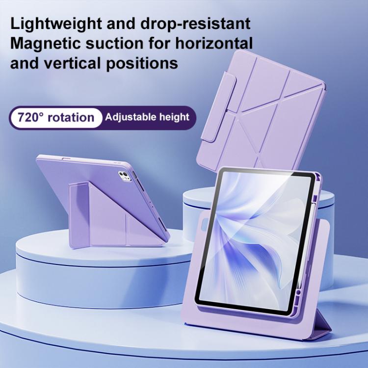 Relieve Stress Rotatable Y-Fold Leather Tablet Case, For iPad 2025 / 2022������������������������...