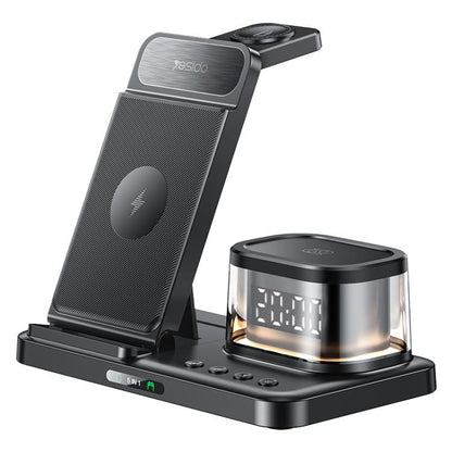 Yesido DS22 5 in 1 Multifunction Clock Wireless Fast Charge Station