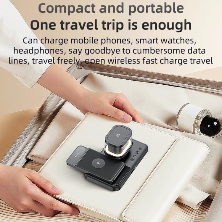 Yesido DS22 5 in 1 Multifunction Clock Wireless Fast Charge Station