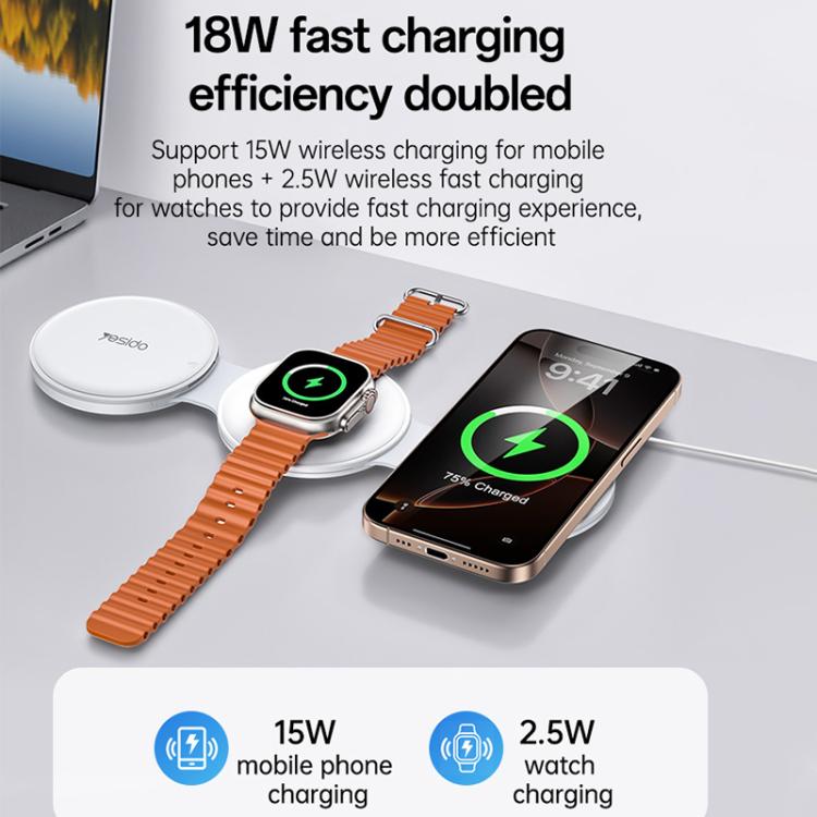 Yesido DS29 5 in 1 Foldable Wireless Charger for Phone / Watch / Earphone