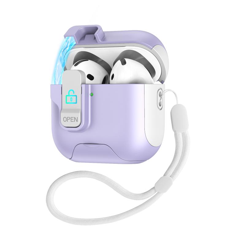 Automatic Pop-up Cover Holder Earphone Case with Switch Lock, For AirPods 4, For AirPods Pro 2���...