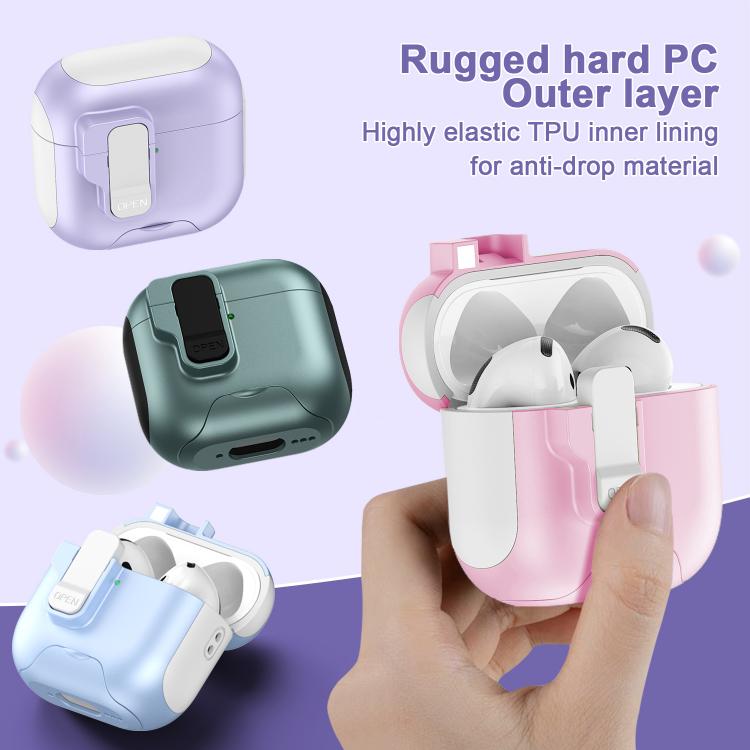 Automatic Pop-up Cover Holder Earphone Case with Switch Lock, For AirPods 4, For AirPods Pro 2���...