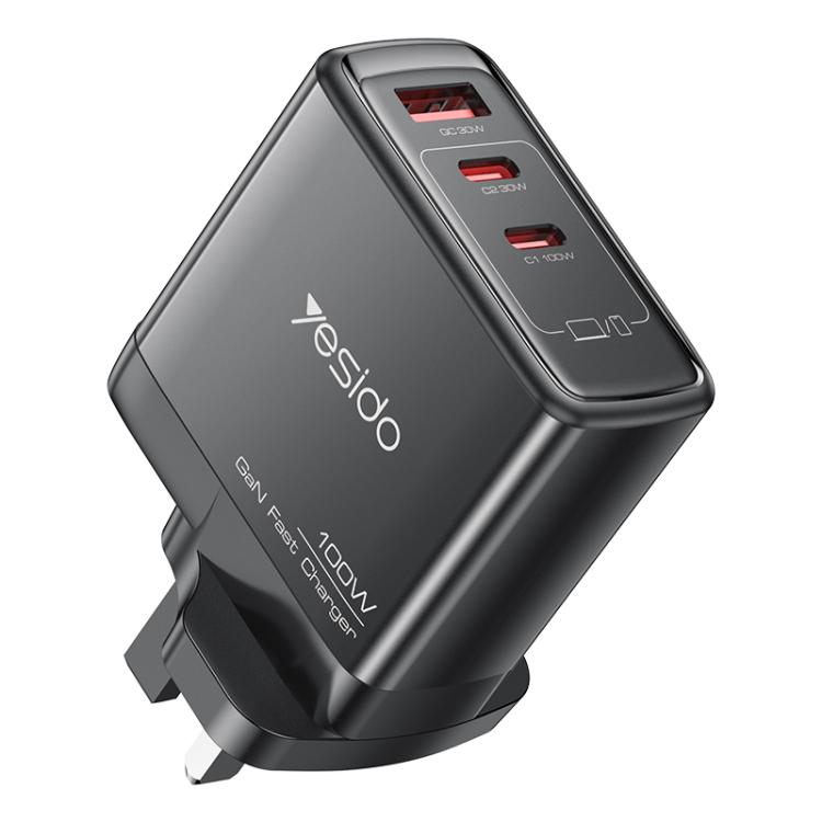 Yesido YC95 PD100W 2 USB-C , USB-A Three Ports GaN Fast Charger