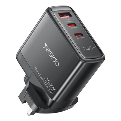 Yesido YC95 PD100W 2 USB-C , USB-A Three Ports GaN Fast Charger