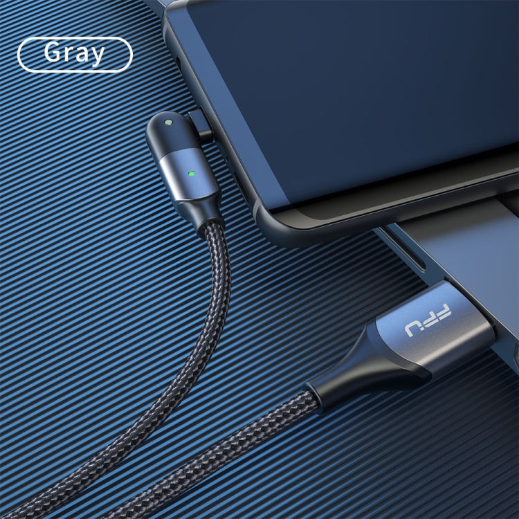 3A USB to USB-C / Type-C 180 Degree Rotating Elbow Charging Cable, 1.2m Type-C, 2m Type-C