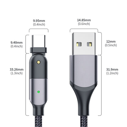 3A USB to USB-C / Type-C 180 Degree Rotating Elbow Charging Cable, 1.2m Type-C, 2m Type-C
