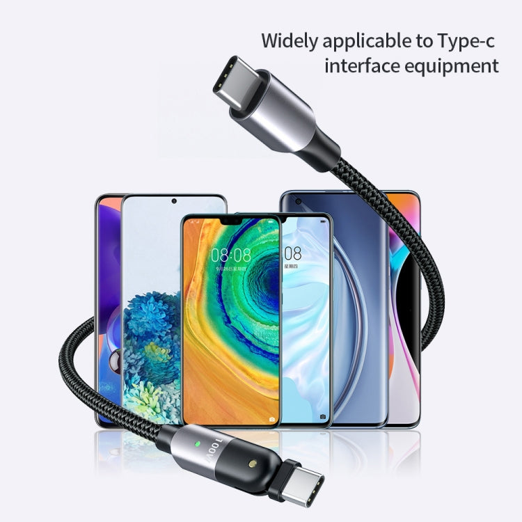 60W 3A USB-C / Type-C to Type-C 180 Degree Rotating Elbow Fast Charging Cable, 1.2m 60W PD�������...