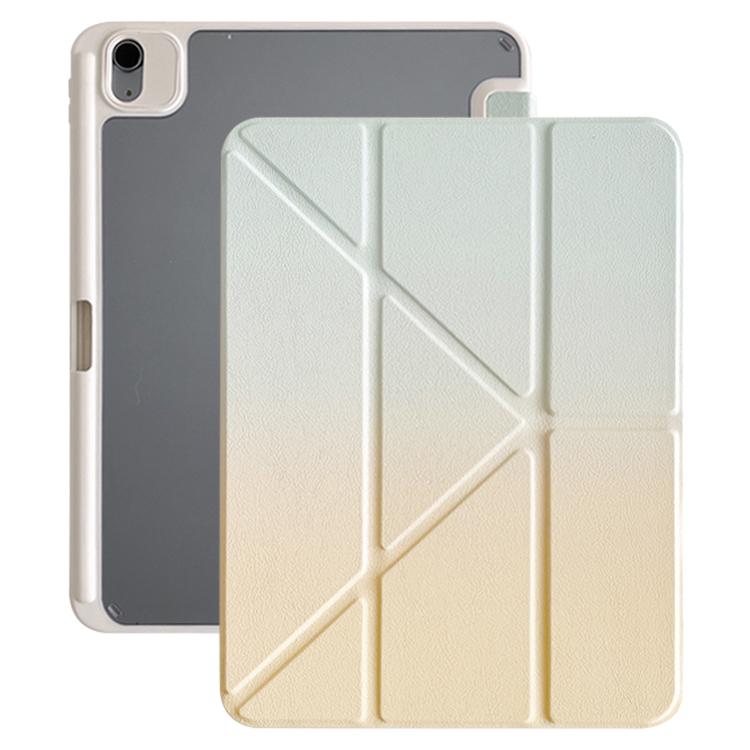 Rainbow Gradient Y-Fold Holder Leather Tablet Case, For iPad 2025 / 2022�������������������������...