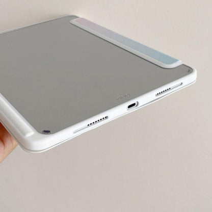 Rainbow Gradient Y-Fold Holder Leather Tablet Case, For iPad 2025 / 2022�������������������������...