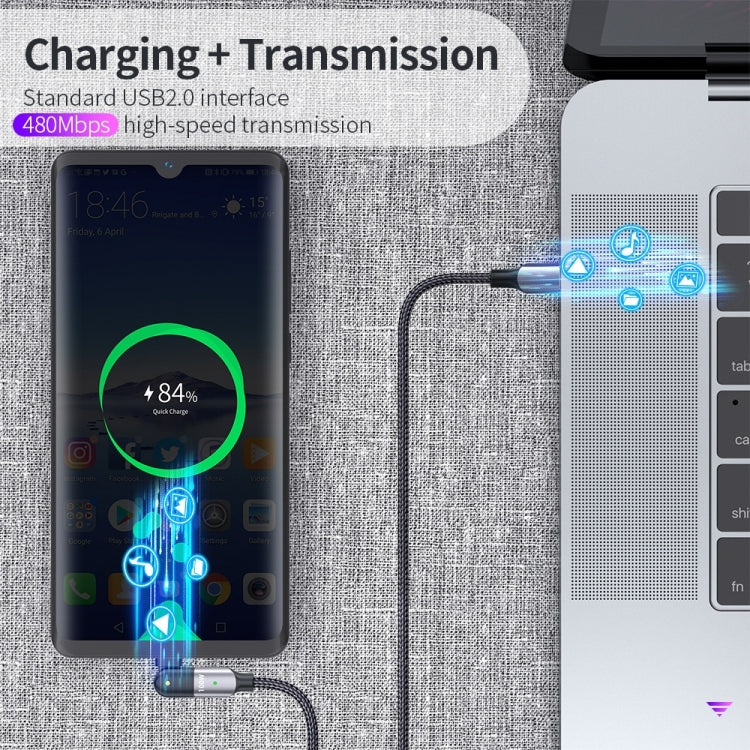 100W 5A USB-C / Type-C to Type-C 180 Degree Rotating Elbow Fast Charging Cable, 1.2m 100W PD�����...
