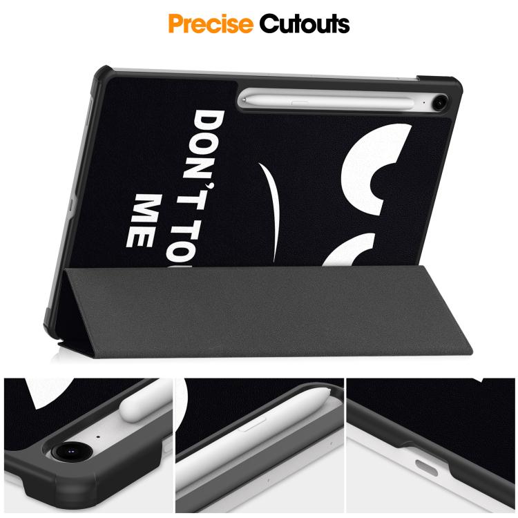 Custer Painted 3-Fold Holder Smart Leather Tablet Case