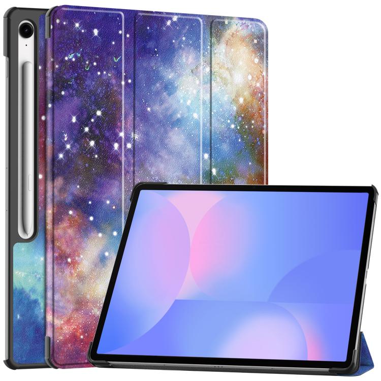 Custer Painted 3-Fold Holder Smart Leather Tablet Case