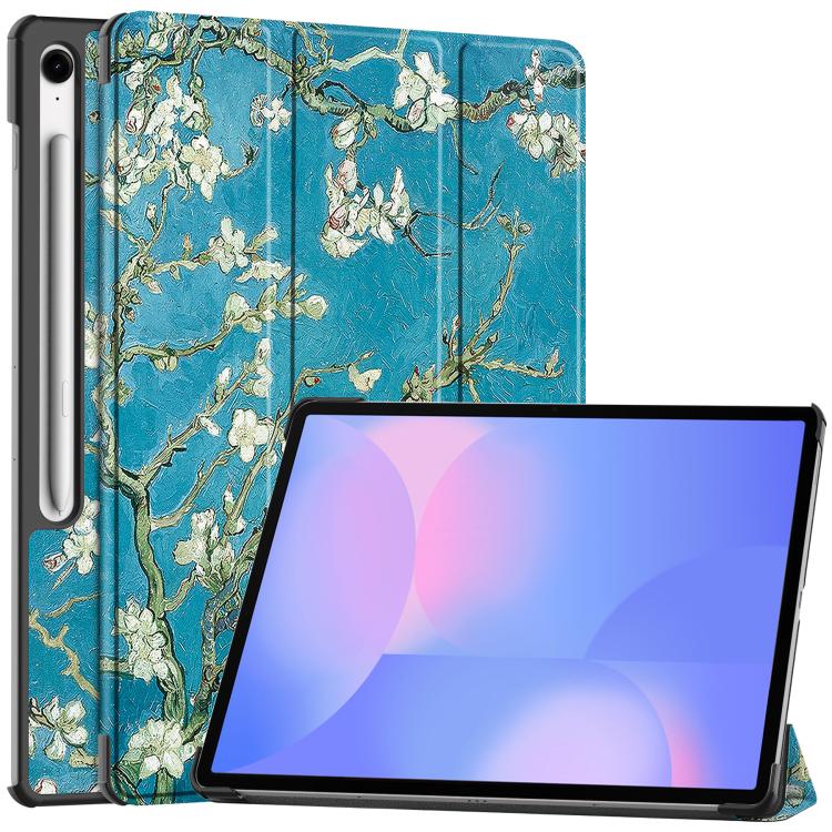Custer Painted 3-Fold Holder Smart Leather Tablet Case