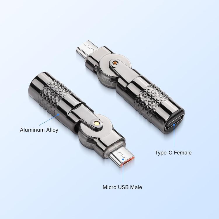 3A Digital Charge Adapter, Type-C Female to Micro USB Male