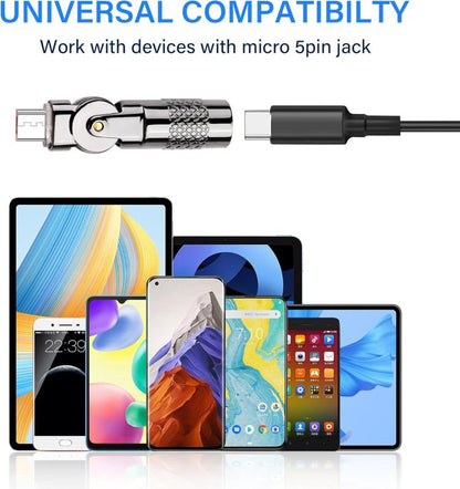3A Digital Charge Adapter, Type-C Female to Micro USB Male