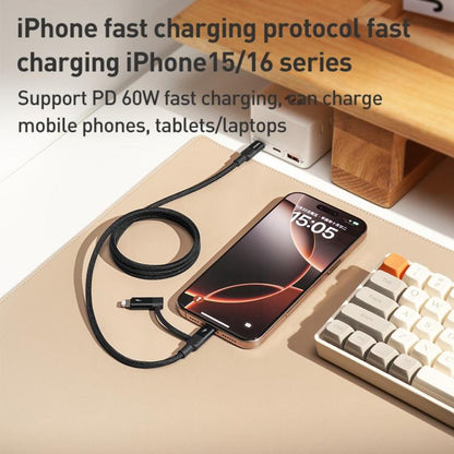Momax Mag.Link Duo Magnetic 60W USB-C / Type-C to USB-C / Type-C / 8 Pin Data Cable, DC58 1m�����...