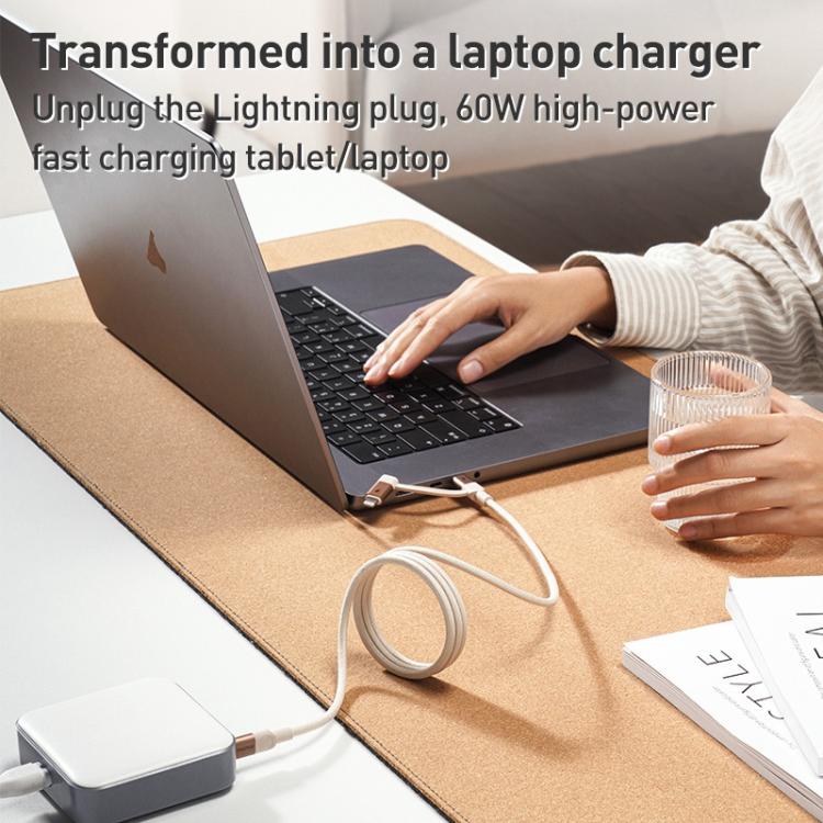 Momax Mag.Link Duo Magnetic 60W USB-C / Type-C to USB-C / Type-C / 8 Pin Data Cable, DC58 1m�����...