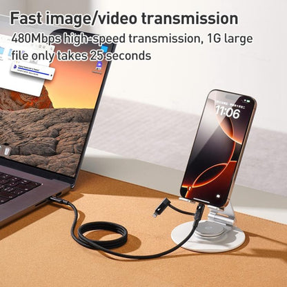 Momax Mag.Link Duo Magnetic 60W USB-C / Type-C to USB-C / Type-C / 8 Pin Data Cable, DC58 1m�����...