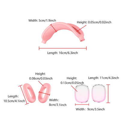 3 in 1 Headphones Gradient TPU Protective Case, For Apple AirPods Max