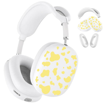 3 in 1 Cow Texture Headphones Silicone Protective Case, For Apple AirPods Max