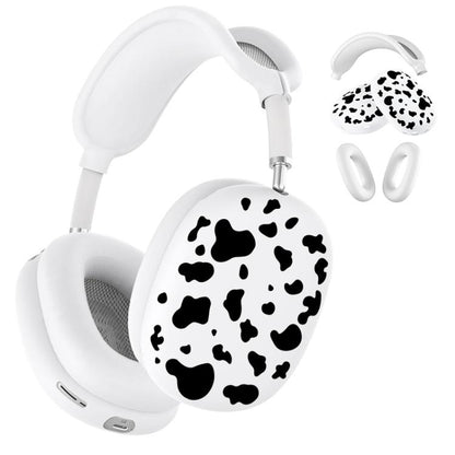3 in 1 Cow Texture Headphones Silicone Protective Case, For Apple AirPods Max