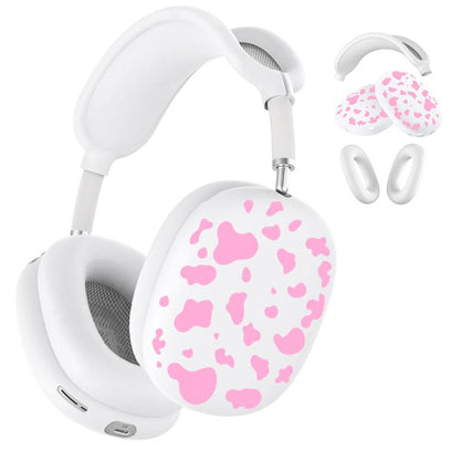 3 in 1 Cow Texture Headphones Silicone Protective Case, For Apple AirPods Max