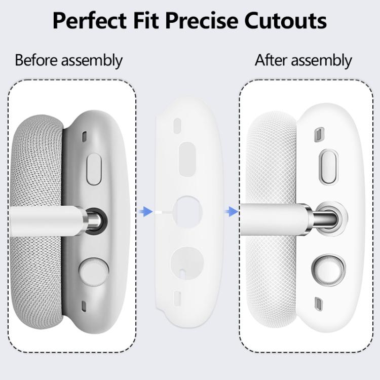 3 in 1 Cow Texture Headphones Silicone Protective Case, For Apple AirPods Max
