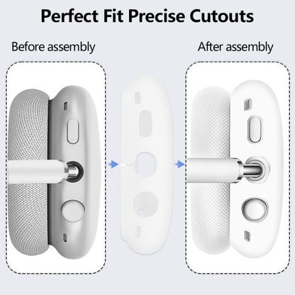 3 in 1 Cow Texture Headphones Silicone Protective Case, For Apple AirPods Max