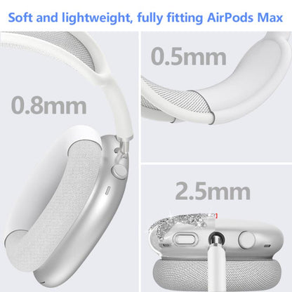 3 in 1 Diamond Star Headphones Silicone Protective Case, For Apple AirPods Max