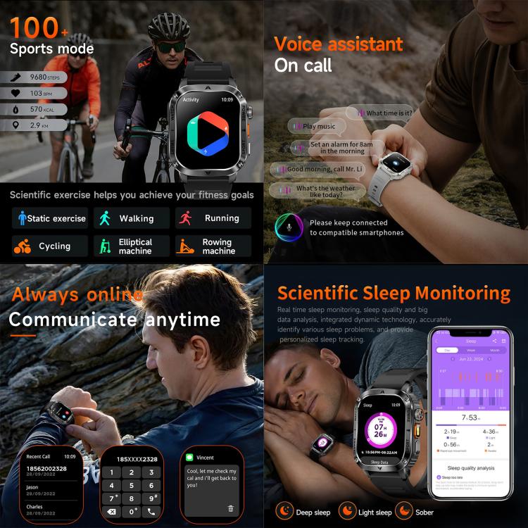 AK80 BT Call Smart Watch