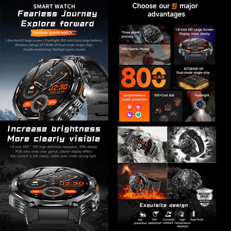 AK82 BT Call Smart Watch