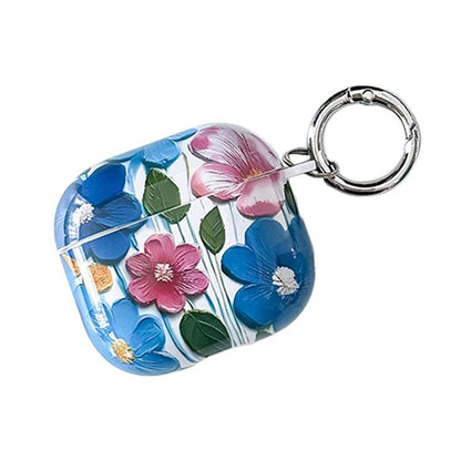 Oil Painting TPU Water Sticker Earphone Case, For AirPods 4, For AirPods Pro 2 / Pro, For AirPods...