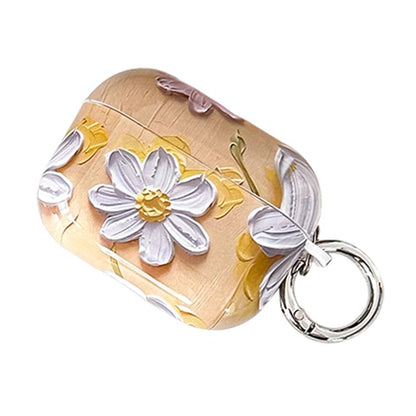 Oil Painting TPU Water Sticker Earphone Case, For AirPods 4, For AirPods Pro 2 / Pro, For AirPods...