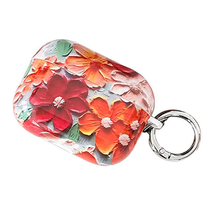 Oil Painting TPU Water Sticker Earphone Case, For AirPods 4, For AirPods Pro 2 / Pro, For AirPods...
