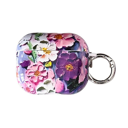 Oil Painting TPU Water Sticker Earphone Case, For AirPods 4, For AirPods Pro 2 / Pro, For AirPods...
